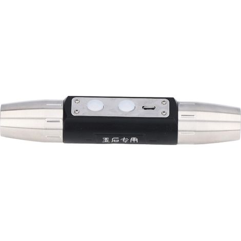 Lampe torche d'identification ultra-lumineuse rechargeable USB à quatre LED, portable, pour l'évaluation de bijoux en jade. (1/5)