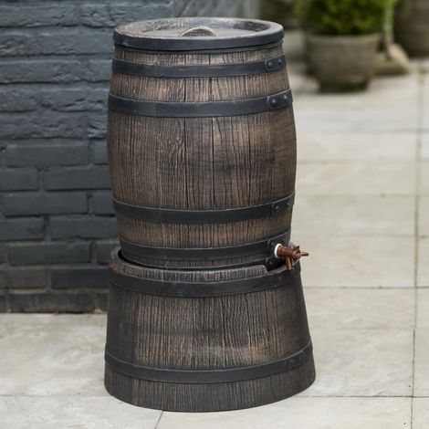 Nature Support de baril d'eau de pluie 30,5x58 cm Marron