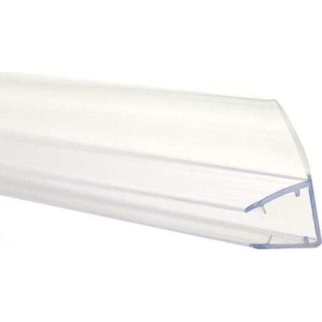 KALLSTRONG perfil mampara cristal 6mm tira 2mt tipo l , Perfil para mamparas B16001T Tira de 2 metros de longitud Para ancho de 6mm Transparente.