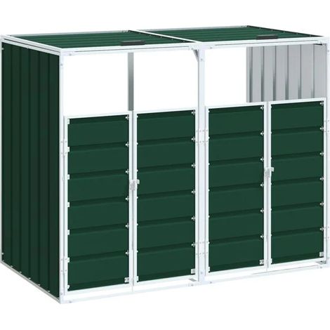 Un chariot de stockage pour deux conteneurs en acier. (1/5)