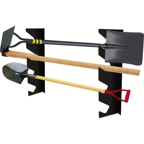 Wandwerkzeug-Aufbewahrungsständer 2er-Set, schwarz, passend für Garten, Garage und Werkstatt – kompakt & stabil (1/5)