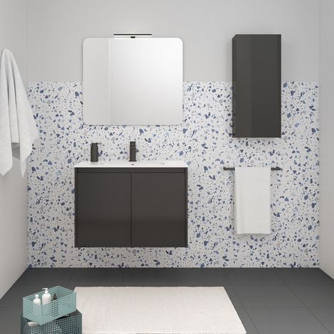 ROYO SANSA Conjunto Mueble Completo 2 Puertas Antracita Brillo - Medida: 60 CMS - ref: C0072523 (1/2)