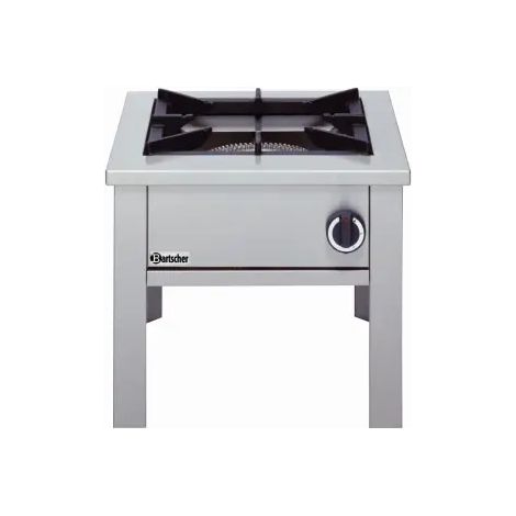 Réchaud inox à gaz (Ø)340 mm sur pieds, 12 500 W, GAZ