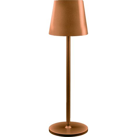 L'Arcolaio Lampada LED Touch Ricaricabile H 38 Cm 10 x 10 Cm IP54 Round Pro Marrone Bronzato (1/5)