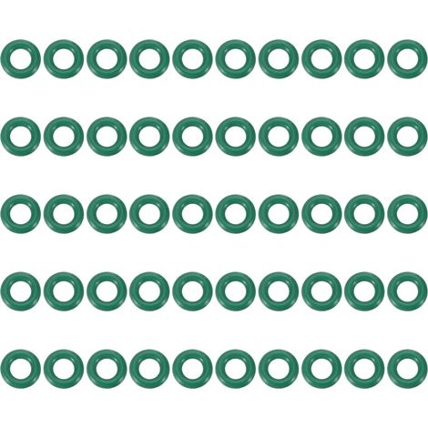 Joint Torique en Caoutchouc Fluoré 3x6x1.5mm(ID x OD x Largeur), 50PCS Joint d'Étanchéité Bocaux Remplacement pour Réparation Plomberie Valves Tuyaux Robinet Voiture Gaz, Vert (1/5)