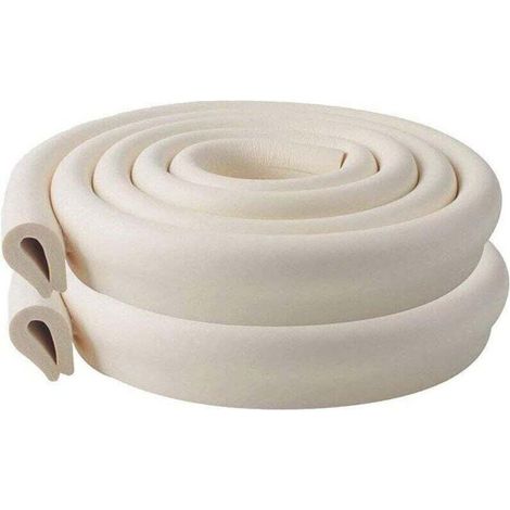 Eckenschutz für Babymöbel, 2 m Schaumstoff-Sicherheitsrolle (2er-Set), stoßdämpfender Schaumstoff für Babyecken, Wände, Möbel und Tischkanten – Crezuo