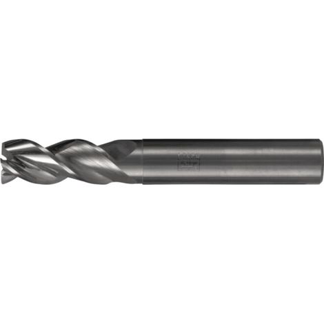 PFERD TOOLS Fraise VHM Ø12 mm, 3 dents, 2xDC, chanfrein 0,25 mm 45°, non revêtue, tige HA, Performance Aluminium