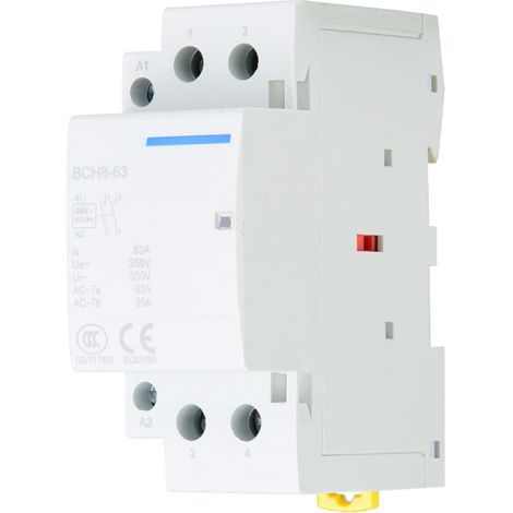 Contacteur Modulaire AC 2P 63A Rail DIN 1NO 1NC (24V) (1/5)