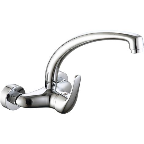 Rubinetto monocomando lavabo a parete bocca cast modello Ivy