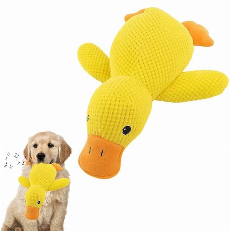 Canard en peluche jaune résistant pour chiens, 25 x 22 cm, doux et à mâcher, compagnon de jeu anti-stress (1/5)
