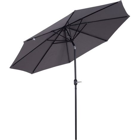 Parasol rond inclinable NORMANDY gris (1/5)