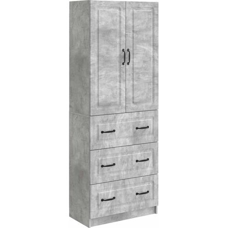 Schrankset 2 pcs Betongrau 66 x 34,5 x 87 cm Holzwerkstoff vidaXL