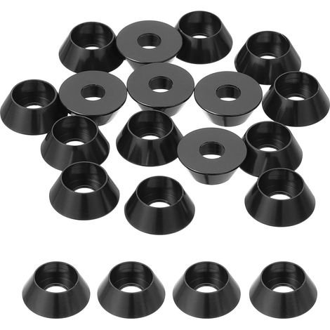 20 Pièces Rondelles à Tête Fraisée, Rondelles de Tasse M4 x 12 mm, Rondelle Fraisée, Rondelle Boulon En Aluminium Pour vis à tête, tige filetée, Accessoires Mécaniques, Noir (1/5)