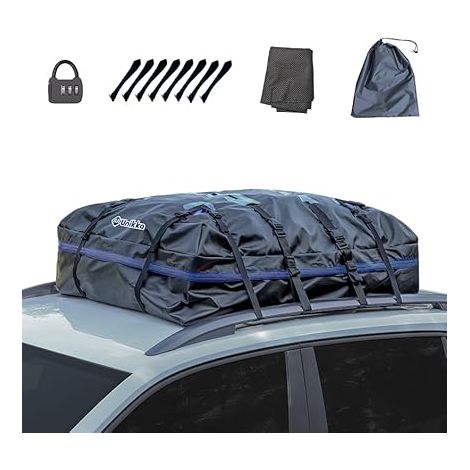 Sac de rangement de toit pliable, imperméable, sans rack de panier, pour véhicules et transport de voyage (403L) (1/5)