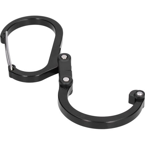 Mousqueton D Aluminium Haute Résistance Crochet de Portage pour Escalade Extérieur Noir (1/5)