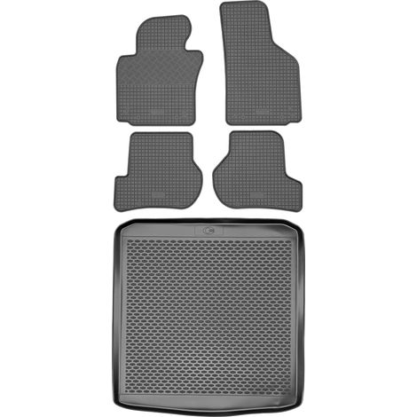 SET di tappetini in gomma per auto e tappetino per bagagliaio per Skoda Octavia II Hatchback (Liftback) dal 2004 al 2013 (1/5)
