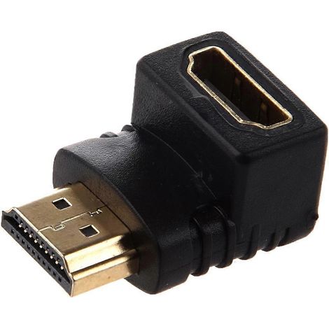 HDMI-Adapter, 90°-Winkel, L-förmig (unten), schwarz (1/5)