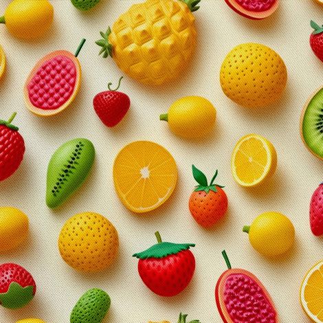 Tela decorativa para exteriores Oxford - Motivo frutal  DX6338 (1/5)