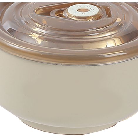 Schüssel aus Edelstahl 304, auslaufsichere Schüssel für Zuhause und Kinder, dickwandige, isolierte Schüssel mit Deckel, beige (1/5)