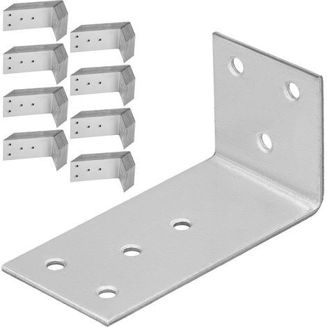 KOTARBAU® Winkelverbinder für Zimmererarbeiten, Edelstahl, verzinkt, 40 x 80 x 40 mm, 100er-Set