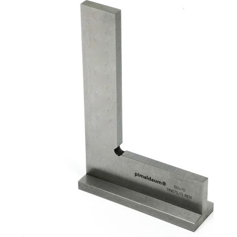 1 Équerre à talon 90° DIN 875/0, Acier inoxydable 4Cr13, Butée fixe, Précision 0, Mécanique (1/5)