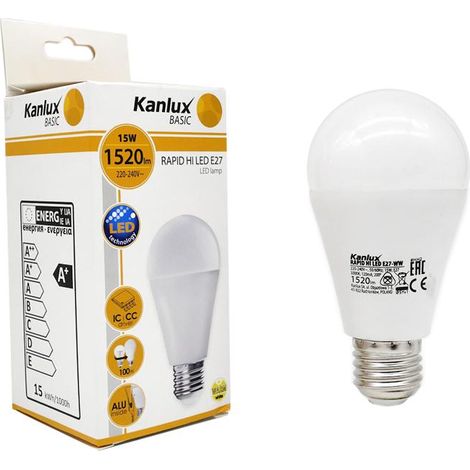 LAMPADINA A LED 15W E27 4000K  100L/W                                                                    - Luce NATURALE