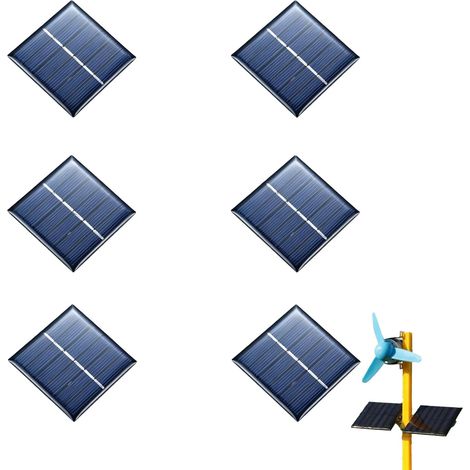 Lot de 6 Mini Panneaux Solaires 1,5V 0,65W - 60x80mm - Idéal pour Projets DIY, Projets Scientifiques, Jouets, Chargeurs de Batteries et Kits d’Énergie Solaire Portables pour Énergie Renouvelable (1/5)