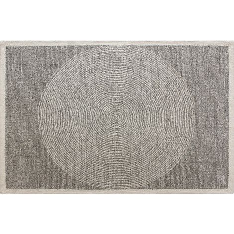 Tappeto taftato 100% lana 160 x 230 cm Grigio 1800g/m² - NELUNE (1/2)