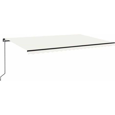 Maison Exclusive - Markise Manuell Einziehbar 500x300 cm Creme (1/5)