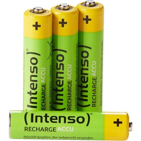 Intenso 7505214 Batteria ricaricabile Ministilo (AAA) NiMH 1000 mAh 1.2 V 4 pz. (1/2)