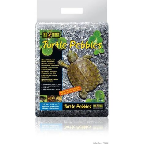 Petits Cailloux de rivière Turtle Pebbles pour Tortue Exo Terra 8-10 mm Sac 4,5 kg (1/2)
