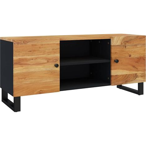 Maison Exclusive - TV-Schrank 105x33x46 cm Massivholz Akazie (1/5)