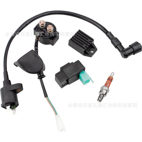 Off-road motorcycle ATV beach buggy 50-110cc relay high voltage coil igniter spark plug half-wave rectifier (1/4)