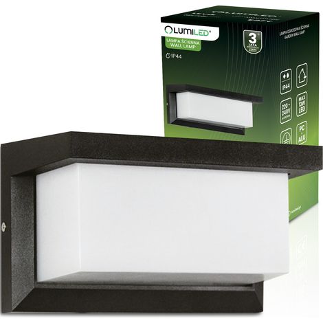 Lámpara de jardín E27, lámpara de pared rectangular Levis Lumiled (1/5)