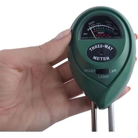 SH08206-3 in 1 Soil Tester pH Meter for Plant Cultivation: Moisture, pH Acidity, Light, Round Head HB040 -SHO (1/4)