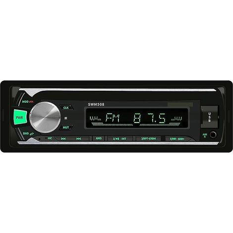 Autoradio Bluetooth mains libres avec USB/TF/AUX, format simple DIN (1/5)