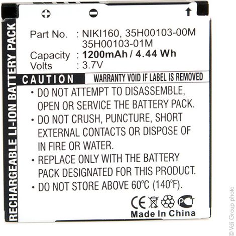 NX - Batterie téléphone, smartphone, GSM 3.7V 1200mAh - NIKI16035H00103-00M35H00103-01MBA-S260 (1/4)