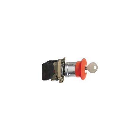 Harmony arrêt d'urgence rouge Ø22 - tête Ø 40 - déverrouillage par clé - 1O+1F - XB4BS9445