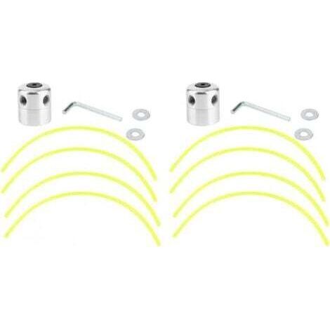2 Sets universeller Aluminium-Freischneiderköpfe mit doppelter Nylonfadenspule, Freischneiderzubehör