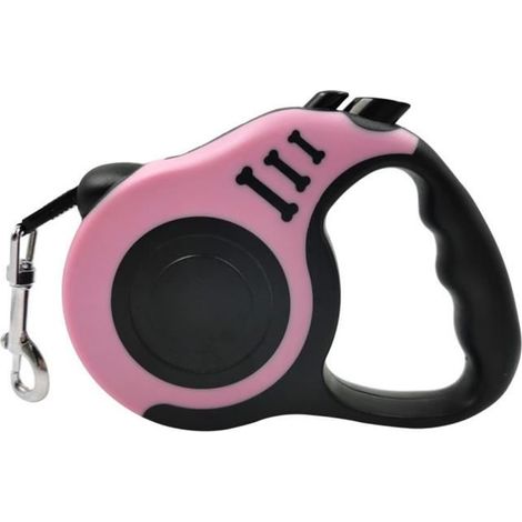 Laisse extensible automatique pour chien rose 3M (1/2)