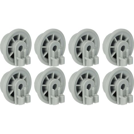 vhbw 8x Korbrolle für Unterkorb kompatibel mit Bosch Geschirrspüler - Durchmesser 35 mm