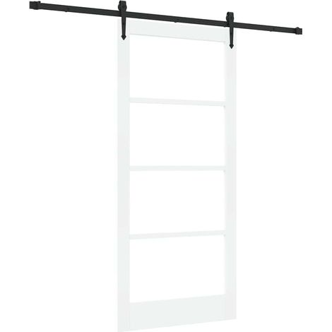 Maison Exclusive - Schiebetür ORKDAL Weiß 93 x 202 cm Massivholz