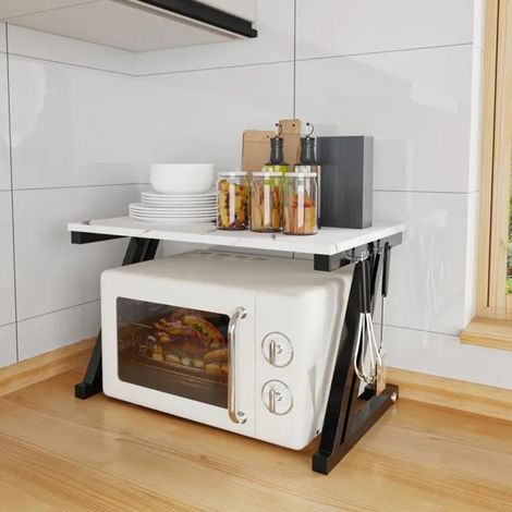 MIPAN.Support pour Micro Onde et Four Extensible Etagere Micro-Ondes - Micro Ondes Cuisine Rangement - 57 x38 x38cm - Style 2 (1/5)