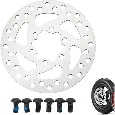 Frein à Disque De Scooter électrique 120 Mm En Acier Inoxydable 6 Trous Rotor De Frein à Disque De Scooter Avec 6 Vis, Plaquette De Rotor De Disque De Frein Pour Pneu De Scooter électrique (1/5)