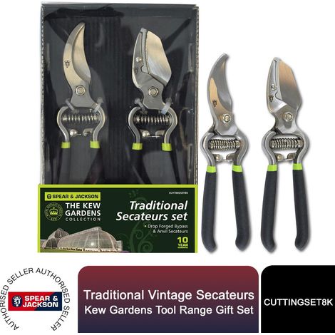 Spear & Jackson Gift Set, Traditional Vintage Secateurs, Kew Gardens Tool Range (1/5)