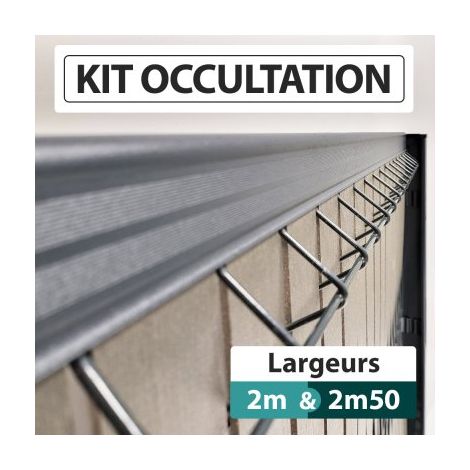 Kit Occultation Composite Gris Clair 50M - JARDIPREMIUM - 1,73m