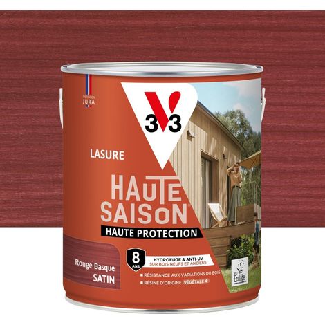 V33 Lasure V33 Haute saison 8 ans rouge basque satiné 2.5 l