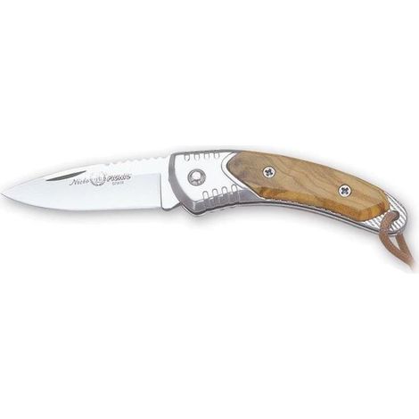 Couteau de pique-nique 088 Miguel Nieto de 12 cms, avec lame en acier de 5 cms et mango en chrome dur et bois d'olivier naturel.