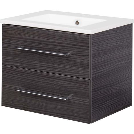 FACKELMANN B.perfekt Waschtischset 60cm - Dark Oak
