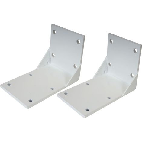 2er-Set Deckenadapter für Kassetten-Markise HHG-438 H123, Deckenmontage Halterung Adapter weiß (1/5)